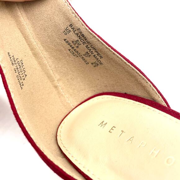 NEW Metaphor Womens 9 Talula Dark Red Dress Heel Sandal Holiday‎ Ankle Strap - Picture 6 of 15